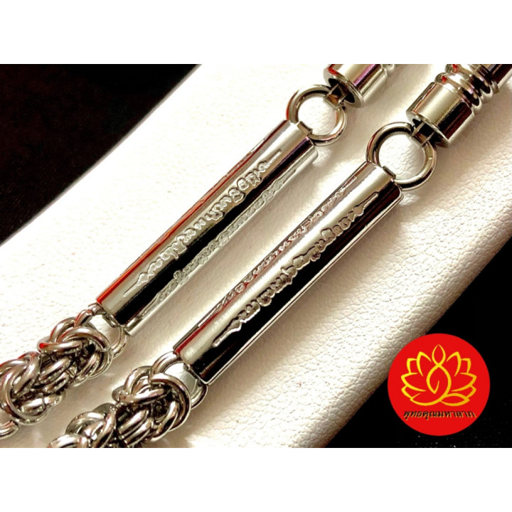 Stainless Steel Takrut Yant Haew Necklace