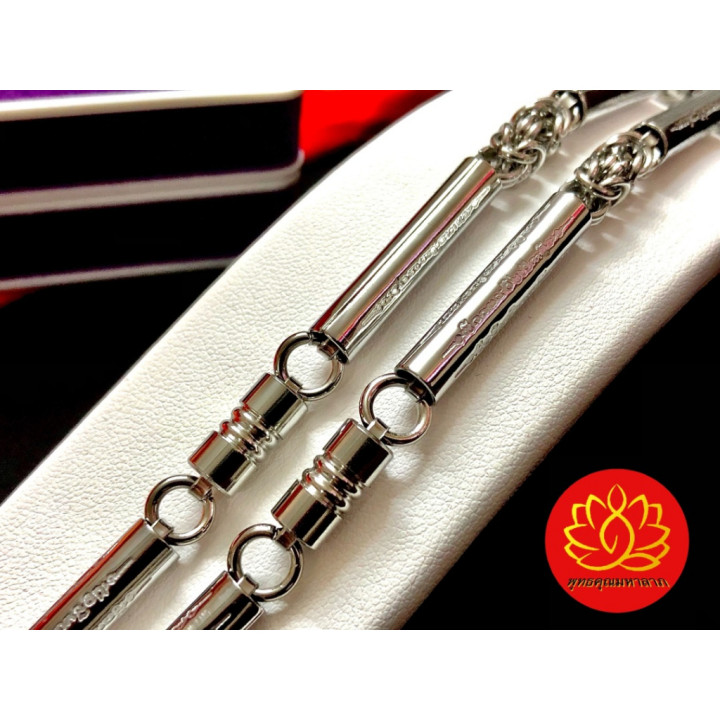 Stainless Steel Takrut Yant Haew Necklace