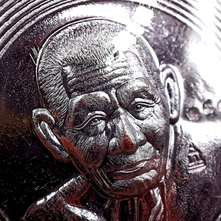 Luang Pu Sila Monk Amulet Coin Copper 2566 BE