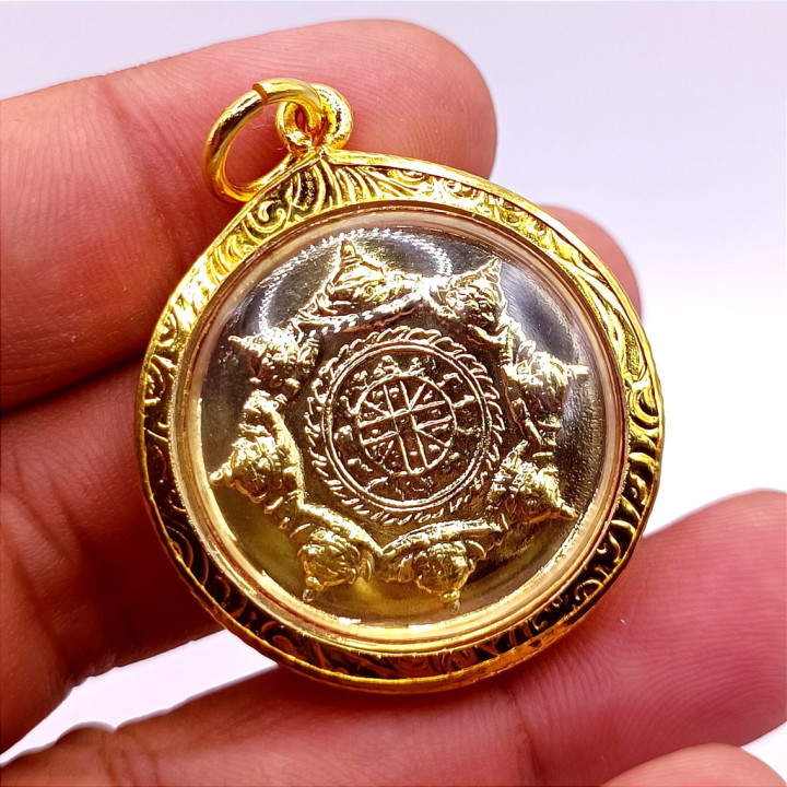 Phra Pidta Pang Prakarn Wat Khao Or Gold Plated