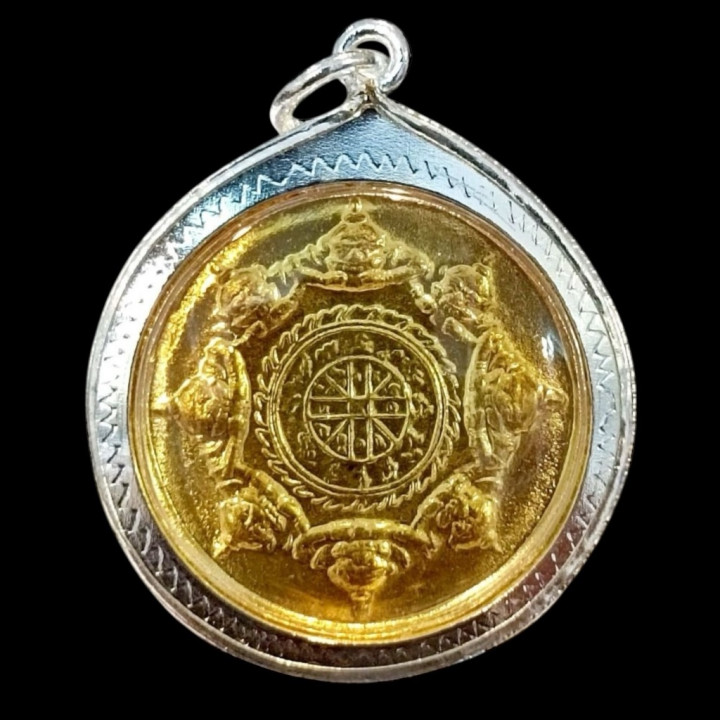 Phra Pidta Pang Prakarn Wat Khao Or Gold Plated