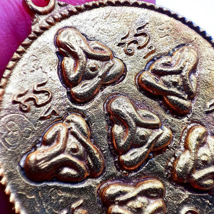 Luang Pu Tim Phra Pidta Brass Amulet 4x4 cm