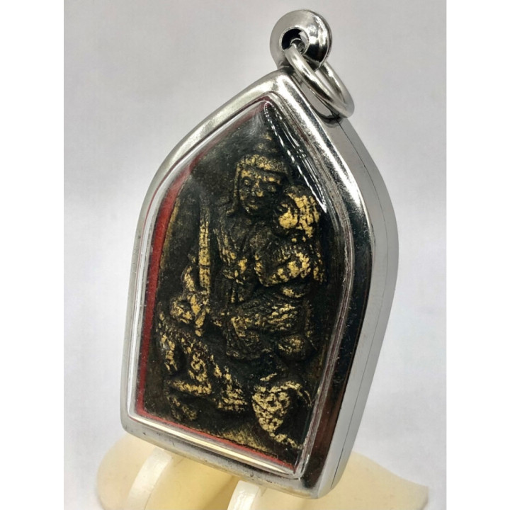 Khun Paen Um Nang Kuman Thong Stainless Amulet