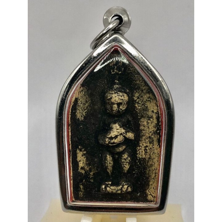 Khun Paen Um Nang Kuman Thong Stainless Amulet