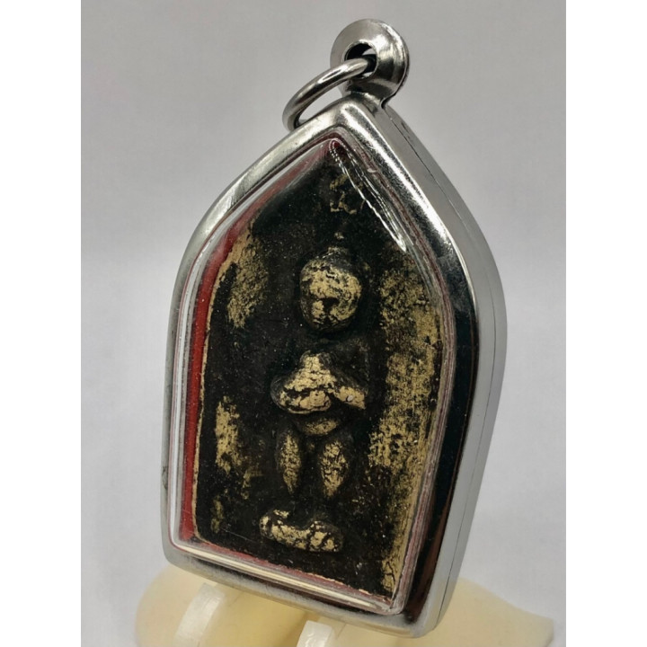 Khun Paen Um Nang Kuman Thong Stainless Amulet