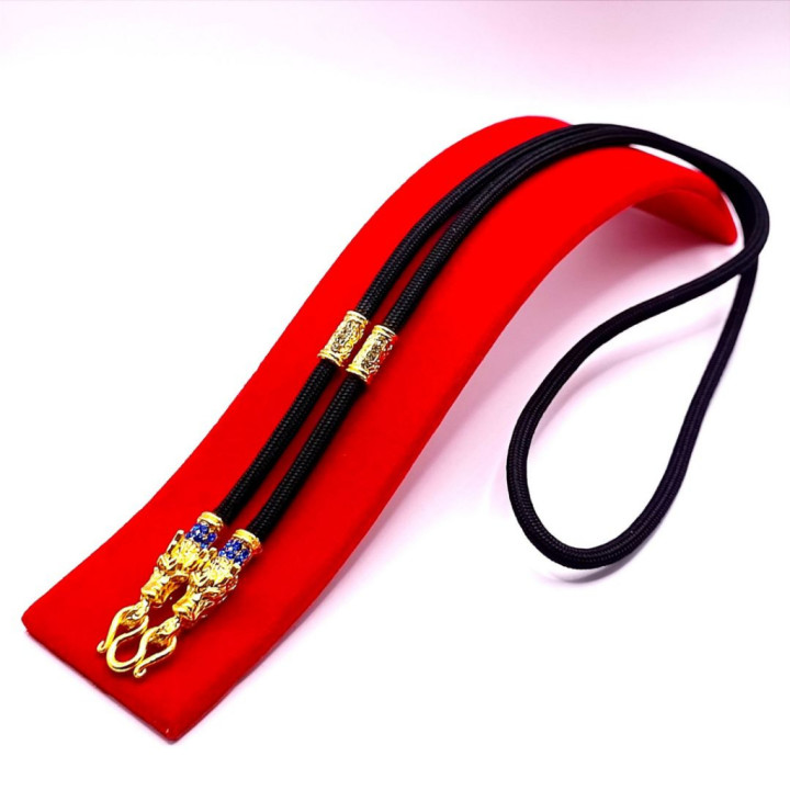 Dragon Head Amulet Necklace 24 inch Rope Chain