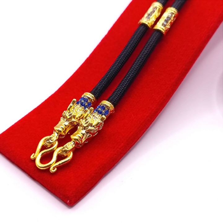 Dragon Head Amulet Necklace 24 inch Rope Chain