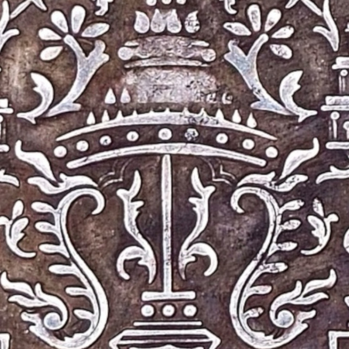 King Rama IV Coin Pendant Stainless Steel Frame