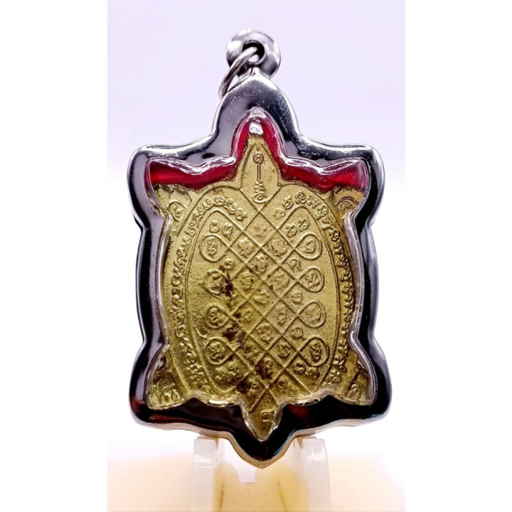 Luang Pu Liew Turtle Amulet Gold Plated Pendant