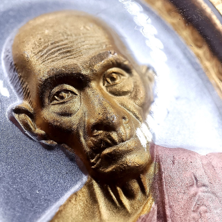 Luang Por Ruay Wat Tako 3K Amulet Gold Plated