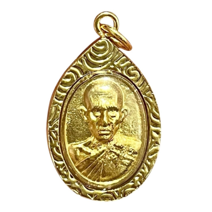 Luang Por Ruay Rooster Amulet Gold Plated Pendant