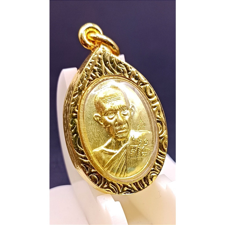 Luang Por Ruay Rooster Amulet Gold Plated Pendant