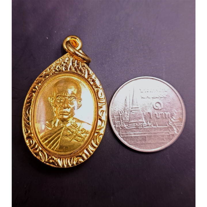 Luang Por Ruay Rooster Amulet Gold Plated Pendant