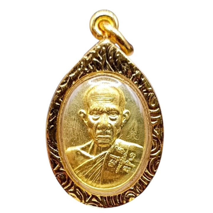 Luang Por Ruay Rooster Amulet Gold Plated Pendant