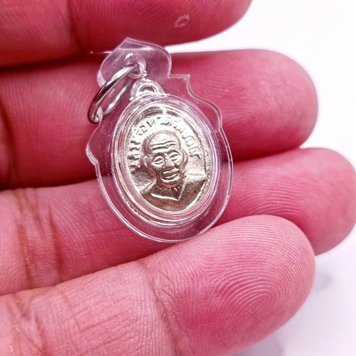Luang Pu Thuat Melon Seed Amulet Pendant Alpaca