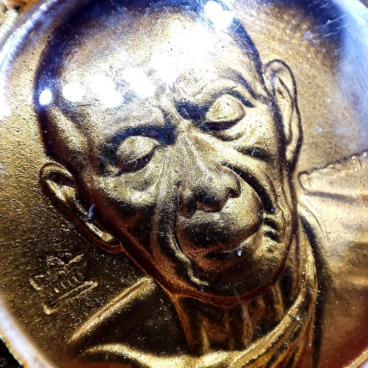 Luang Pu Tim Amulet with CZ Gold Plated Frame