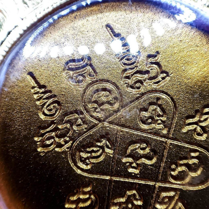 Luang Pu Tim Amulet with CZ Gold Plated Frame