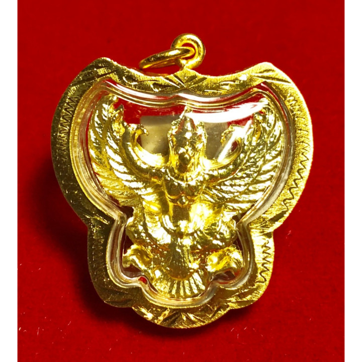 Garuda Phaya Krut Luang Pu Seng Gold Plated Pendant
