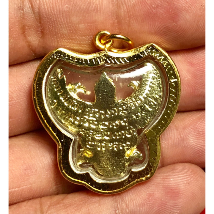 Garuda Phaya Krut Luang Pu Seng Gold Plated Pendant