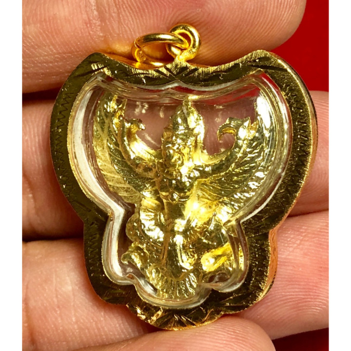 Garuda Phaya Krut Luang Pu Seng Gold Plated Pendant