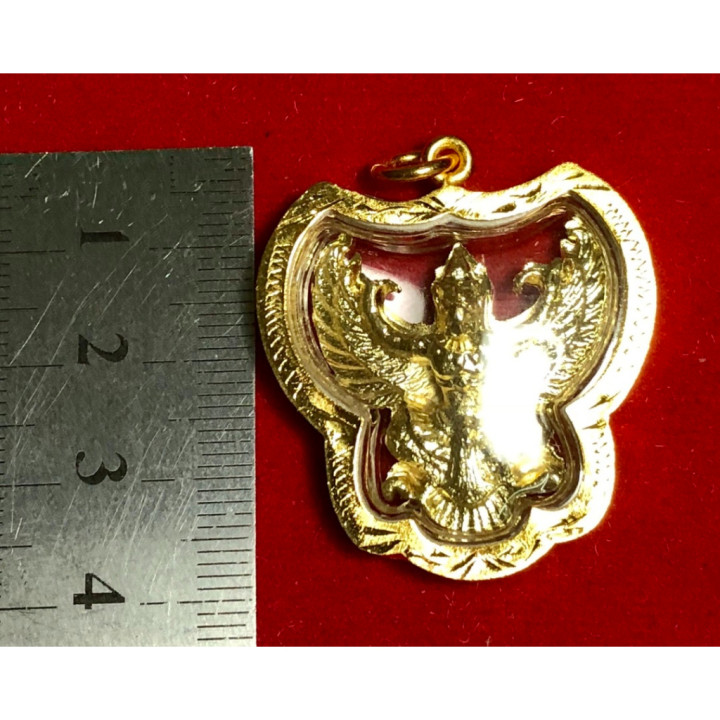 Garuda Phaya Krut Luang Pu Seng Gold Plated Pendant