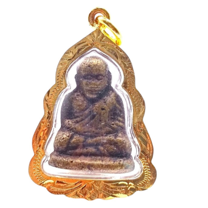 Luang Por Ngern Wat Bang Klan Brass Amulet
