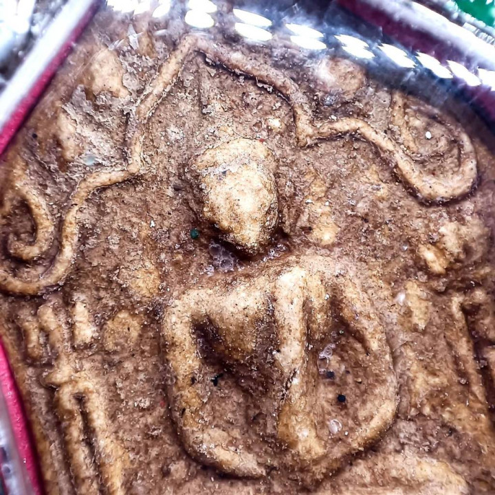 Khun Paen Luang Pu Tim Amulet Enamel Silver Casing