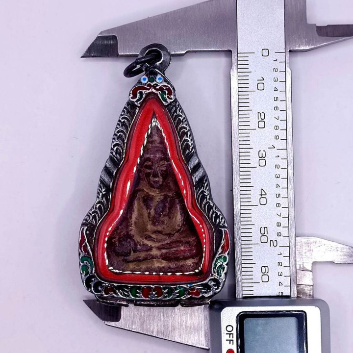 Phra Tha Gradan Buddha Amulet Tin Large