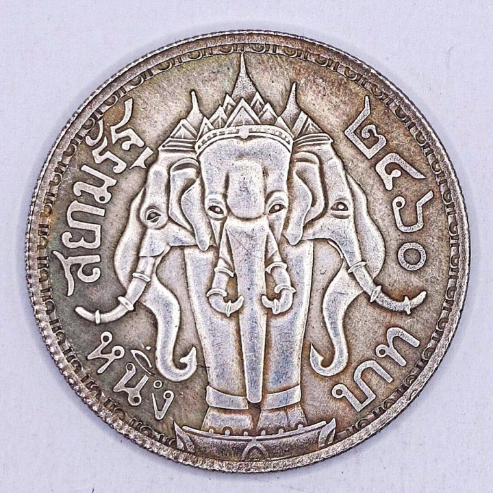 King Rama VI Elephant Crown Stainless Pendant