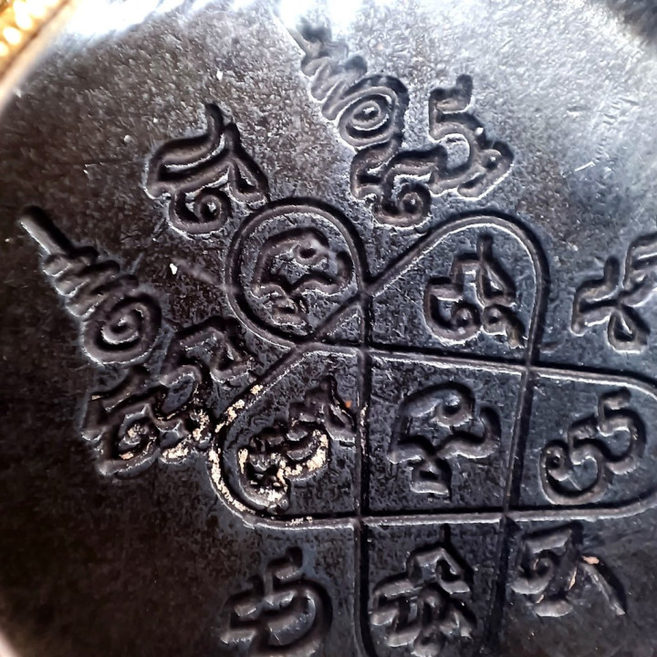 Luang Pu Tim Amulet Micron Gold Plated Frame