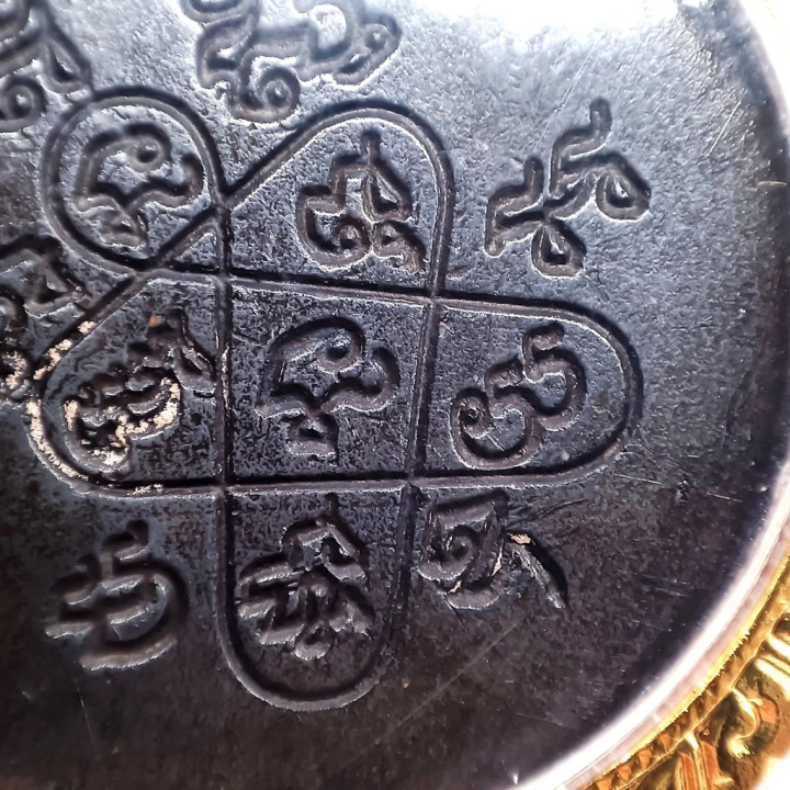 Luang Pu Tim Amulet Micron Gold Plated Frame