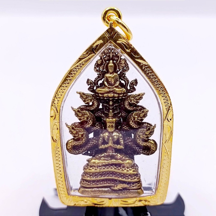 Thao Virupak Naga King Amulet Gold Plated
