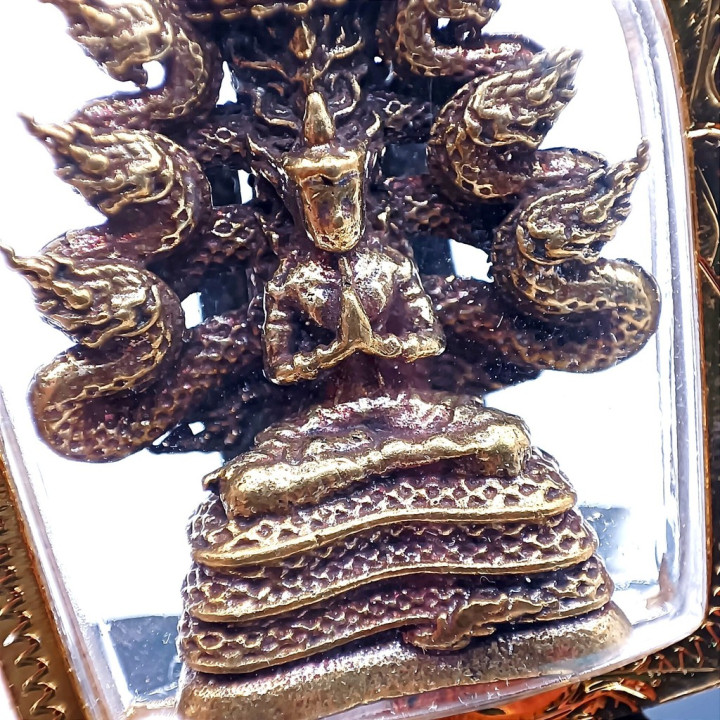 Thao Virupak Naga King Amulet Gold Plated