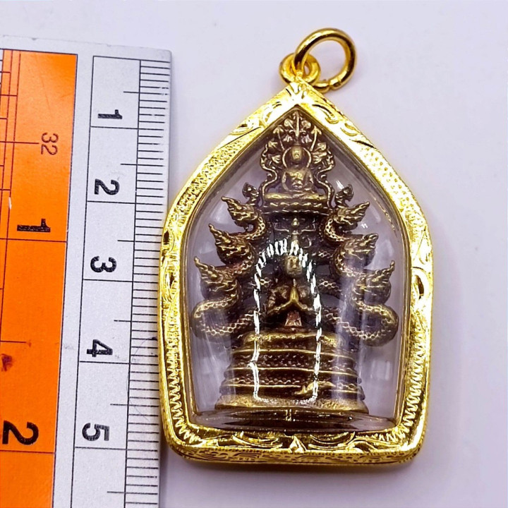 Thao Virupak Naga King Amulet Gold Plated