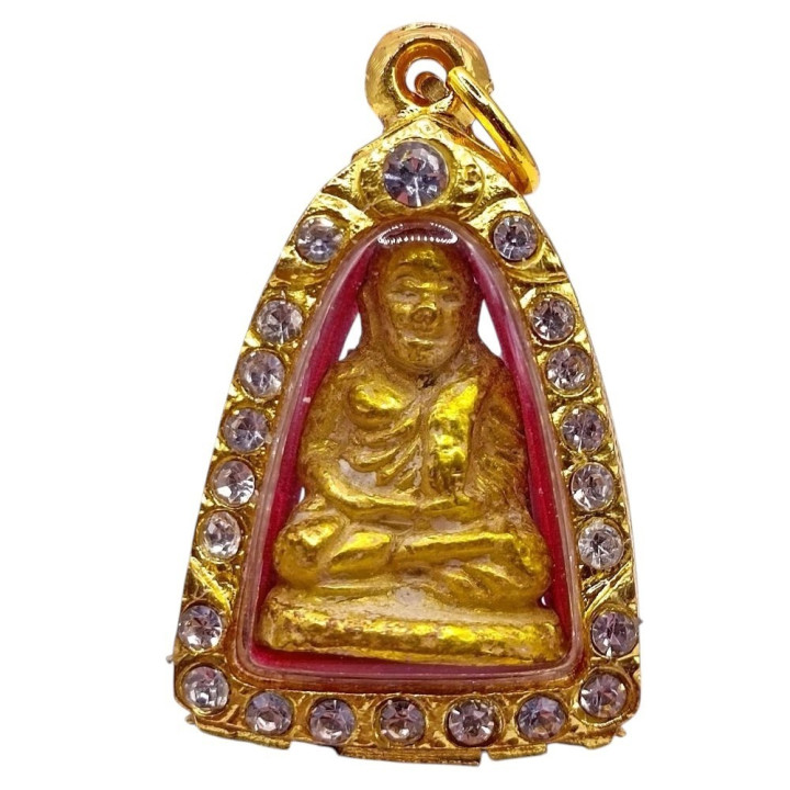 Luang Por Ngern Wat Bang Klan Gold Plated Amulet