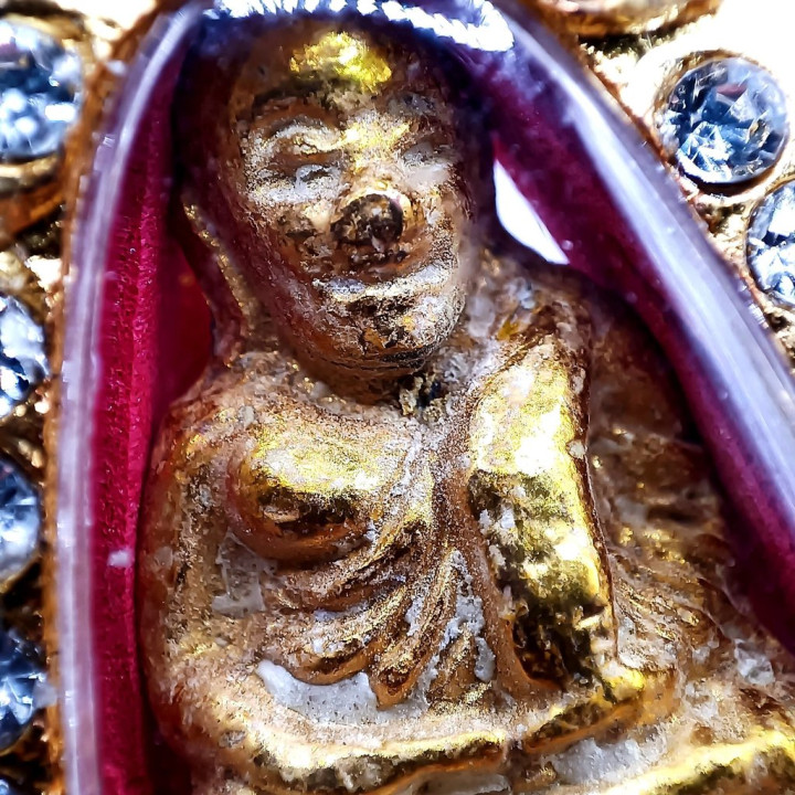 Luang Por Ngern Wat Bang Klan Gold Plated Amulet
