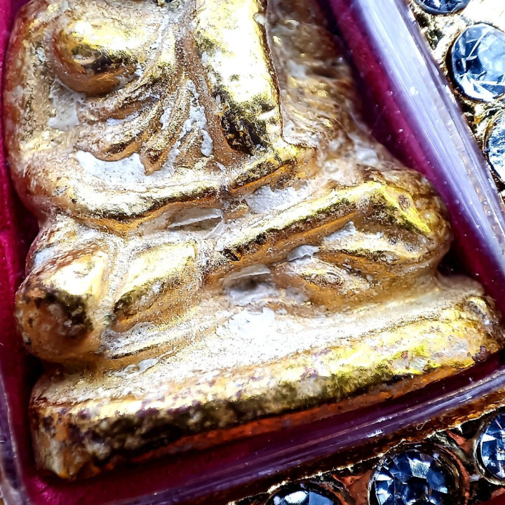 Luang Por Ngern Wat Bang Klan Gold Plated Amulet