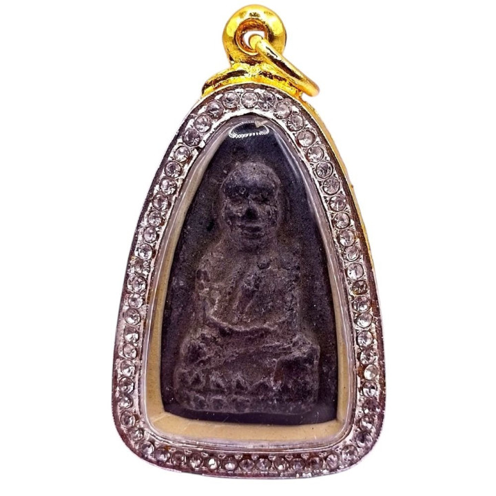 Luang Pu Thuat 2497 Amulet Gold Plated Frame