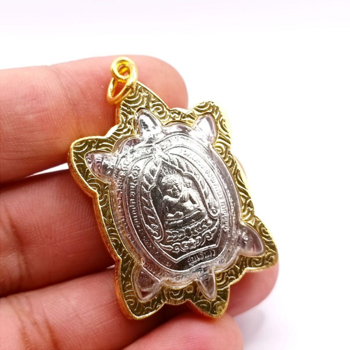 Luang Pu Liew Phaya Tao Ruean Silver Pendant