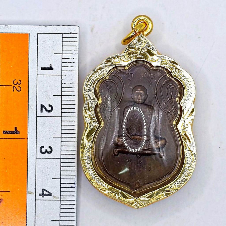 Luang Pu Toh Sema Amulet Pendant Copper Gold