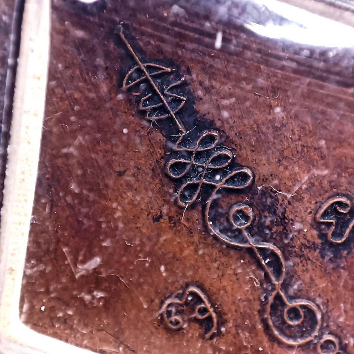 Luang Pu Iam Copper Amulet Diamond Frame