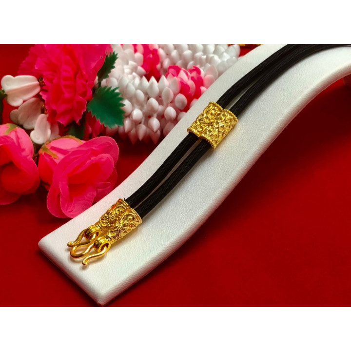 24K Gold Plated Amulet Rope Chain Necklace 24 inch