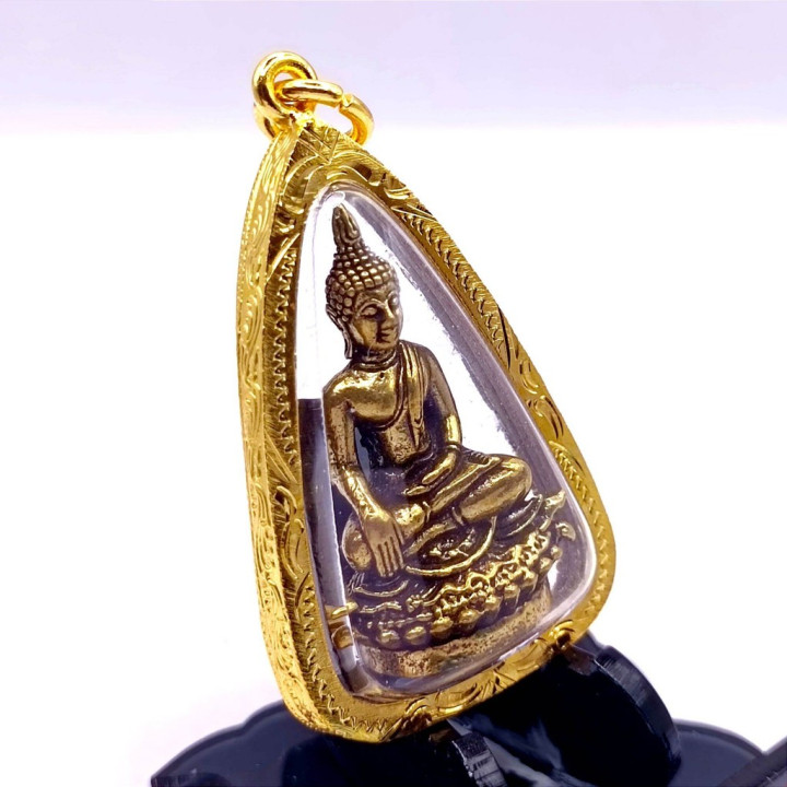 Luang Por Tan Jai Buddha Pendant Gold Plated