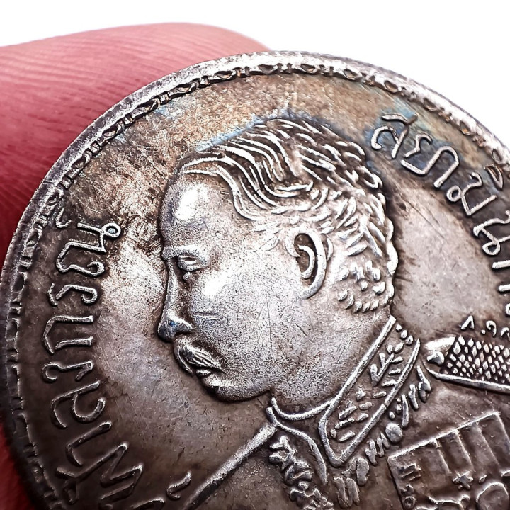 King Rama 5 Chulalongkorn Elephant Coin Pendant