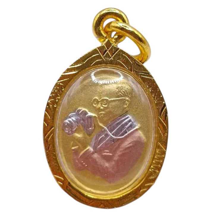King Rama IX Royal Camera Gold Plated Pendant