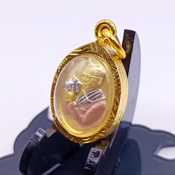 King Rama IX Royal Camera Gold Plated Pendant