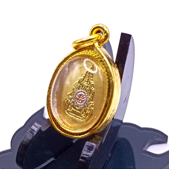 King Rama IX Royal Camera Gold Plated Pendant