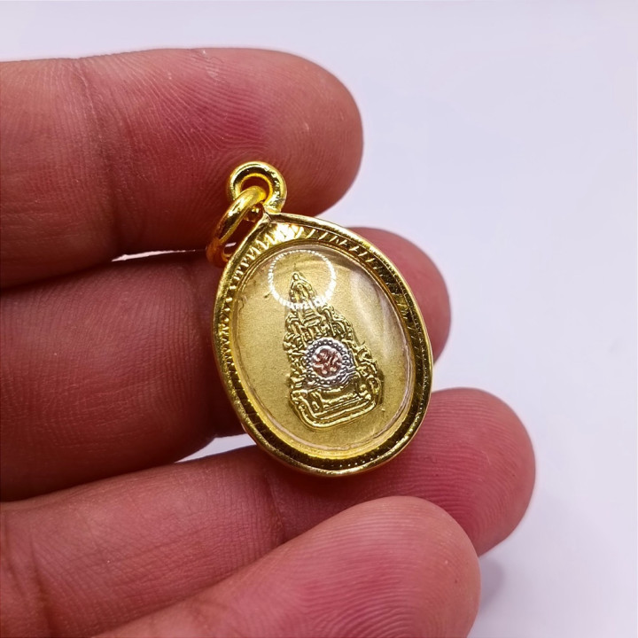 King Rama IX Royal Camera Gold Plated Pendant