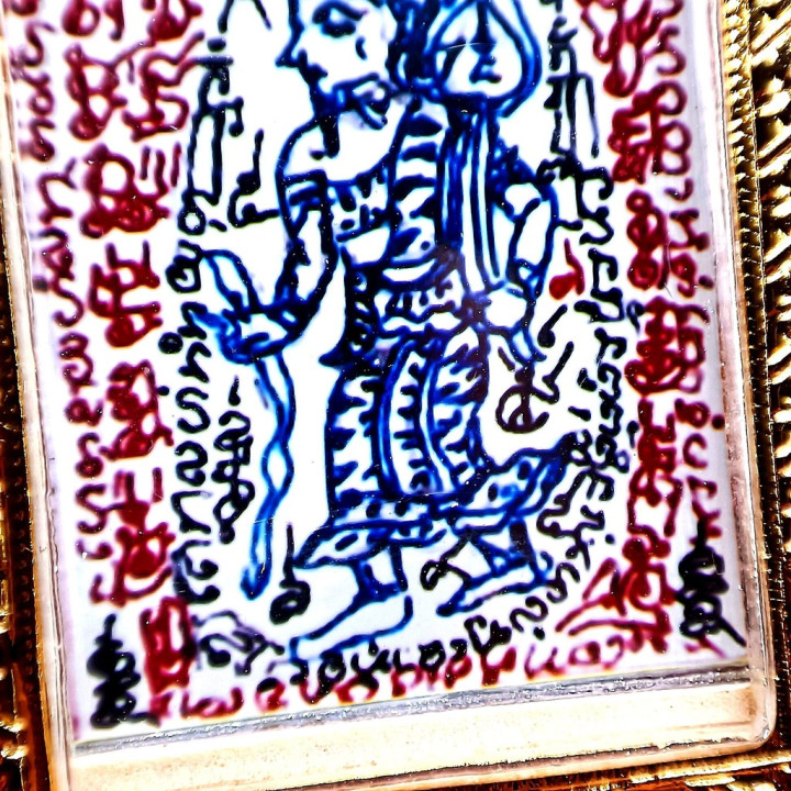 Phra Thiang Nuammana Yant 2 See Photo Amulet