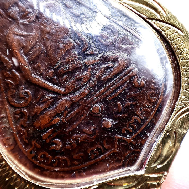 Luang Pu Iam Wat Nang Copper Amulet Micron Gold